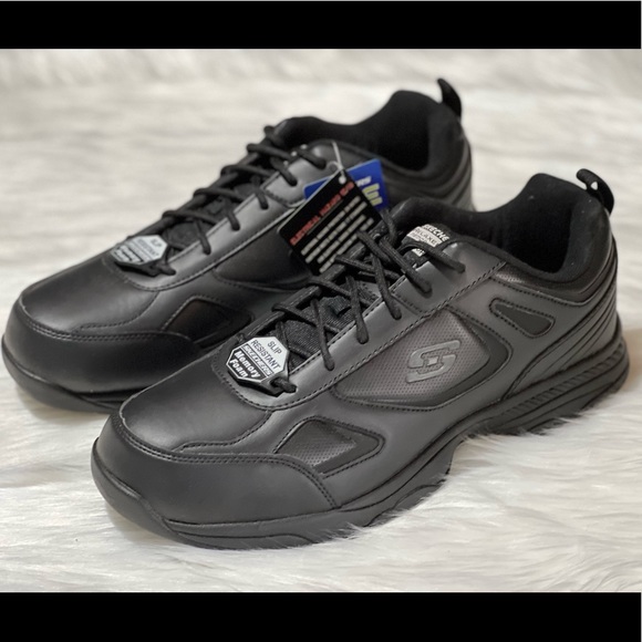 New Men's Skechers Work Relaxed Fit Dighton Slip Resistant Shoes (WIDE FIT) - Picture 6 of 14